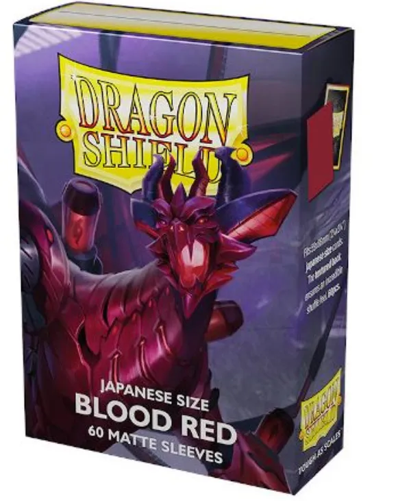 (image for) Dragon Shield Blood Red Matte Japanese Size Sleeves